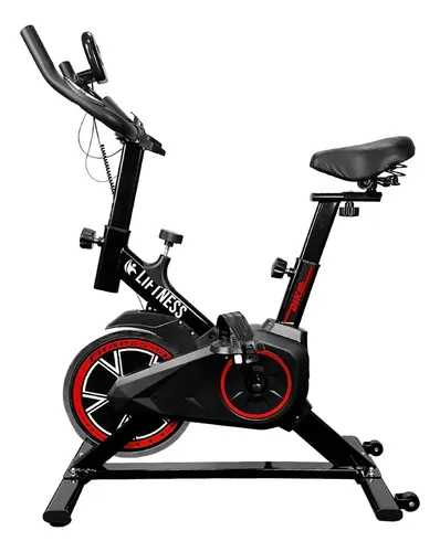 Bicicleta Ergométrica Liftness X11 em Aço Carbono - Preto e Vermelho