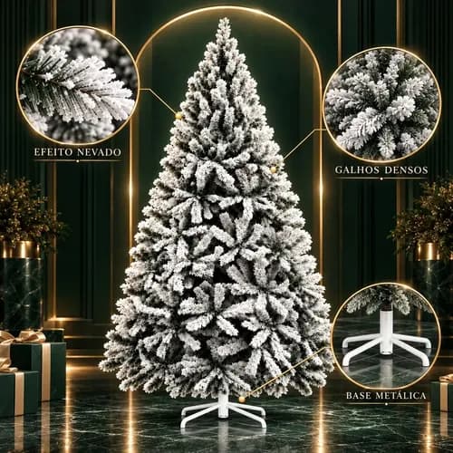 Árvore de Natal LuvinCo Imperial Luxo Pinheiro Neve - todas as opções de Cor e Altura