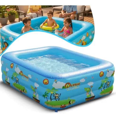 Piscina Inflável Beka Bakana Grande Retangular PVC Reforçada - todas as opções de Cor e Nome do desenho