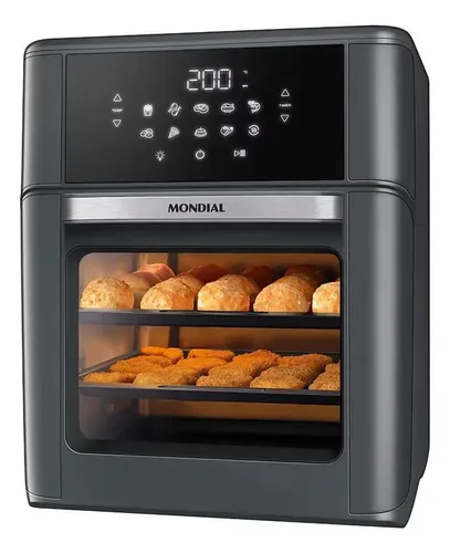 Fogão air fryer Mondial Fritadeira Air Fryer Oven Mondial Afon-12l-fg 12l Digital 20 Cinza - todas as opções de Cor e Voltagem